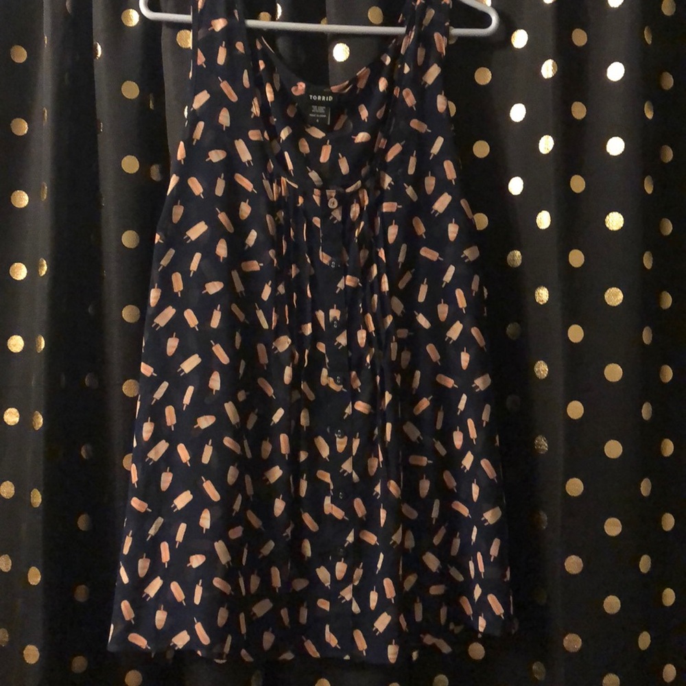 Sheer popsicle fun tulip back tank